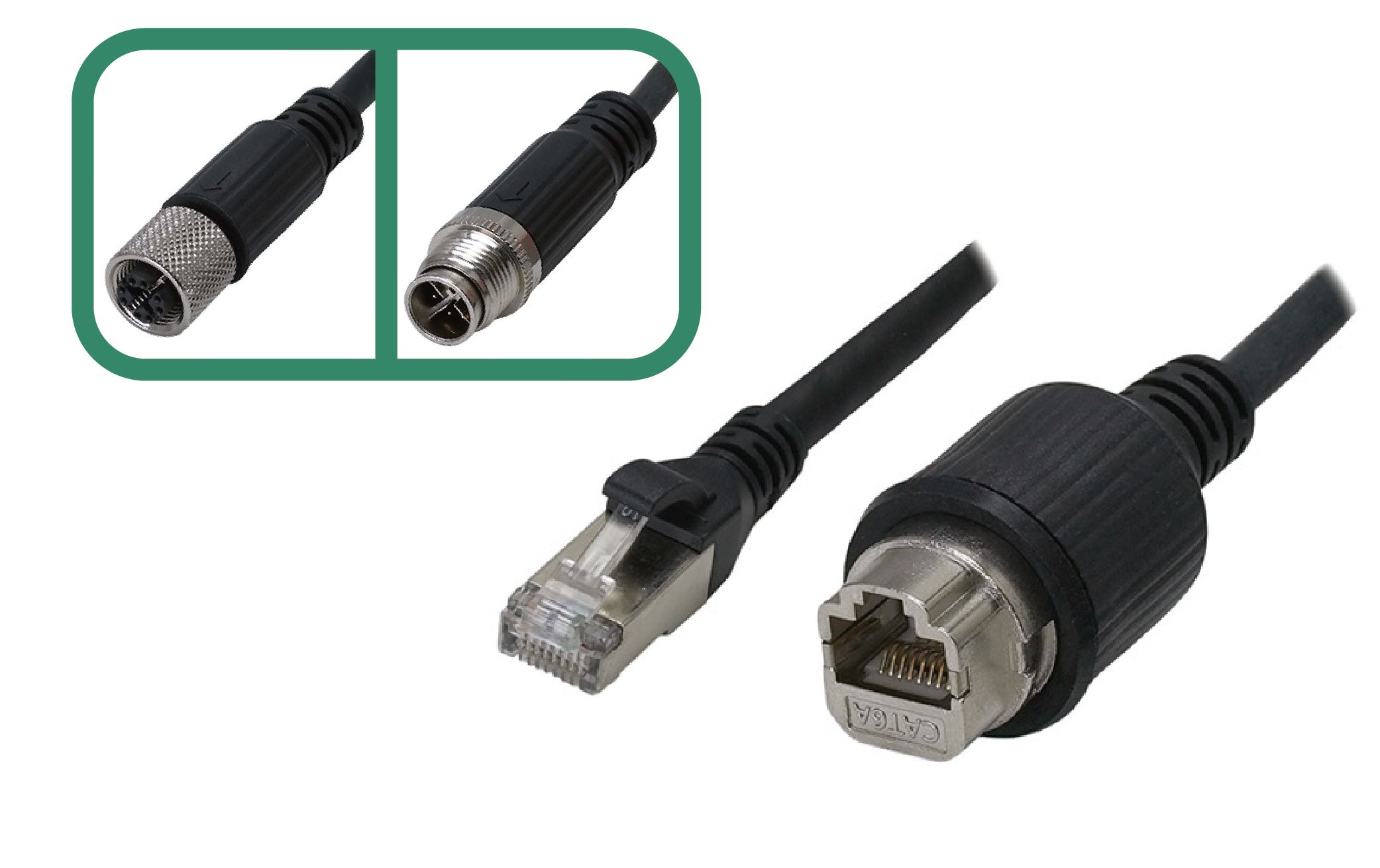 IP-67 Rated M12 to - M12 Industrial Ethernet